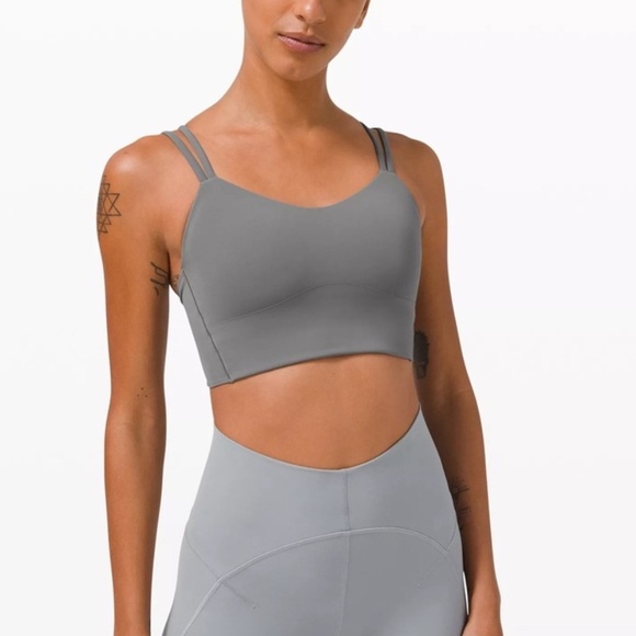 Lululemon Like a Cloud Long line Sports Bra Womens Size 6 or 8 Grey color - Picture 1 of 6